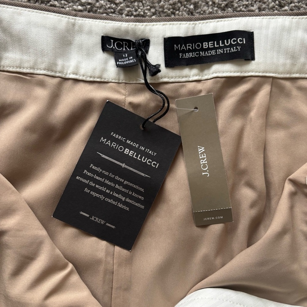 J. Crew Mario Bellucci Women’s Dress Trousers in Light Brown. Italian Wool. - Picture 5 of 11